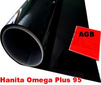Hanita Auto Tönungsfolie Omega Plus 95 tiefschwarz VLT 5 % mit ABG 51 cm x 30,5 m