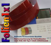 50 m x 50 mm Reflexite Konturmarkierung rot für Festaubau