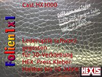 Wrap Folie Hexis schwarz Lederoptik Alligator 50x60cm fhlbare S